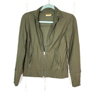 Lucy Olive Green Athletic Zip Up Jacket